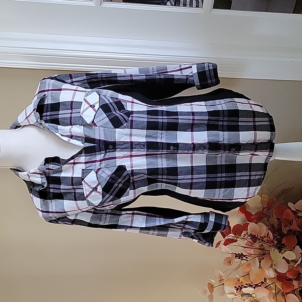 COPY - Zac & Rachel Plaid Print Button up Top